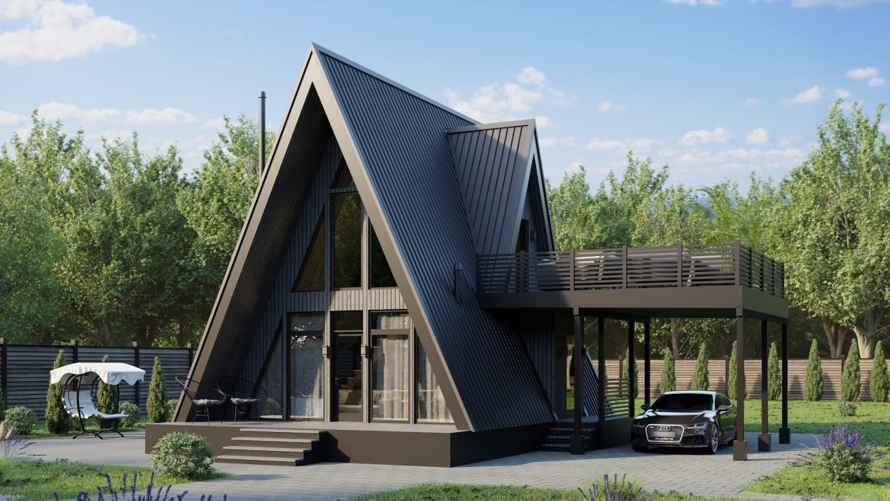 Построить дом шалаш (A-Frame) под ключ | Каталог | DreamHouse